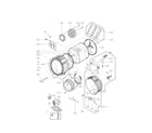 LG WM3370HWA/00 drum and tub parts diagram