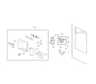 Kenmore Elite 79574049410 dispenser parts diagram