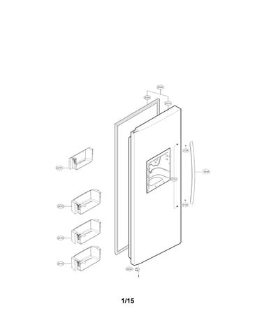 Freezer door parts