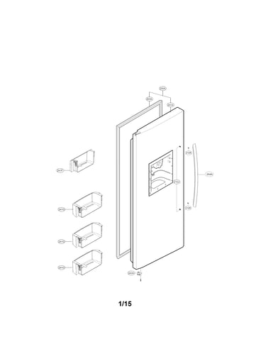 Freezer door parts