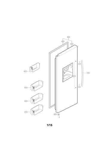 Freezer door parts
