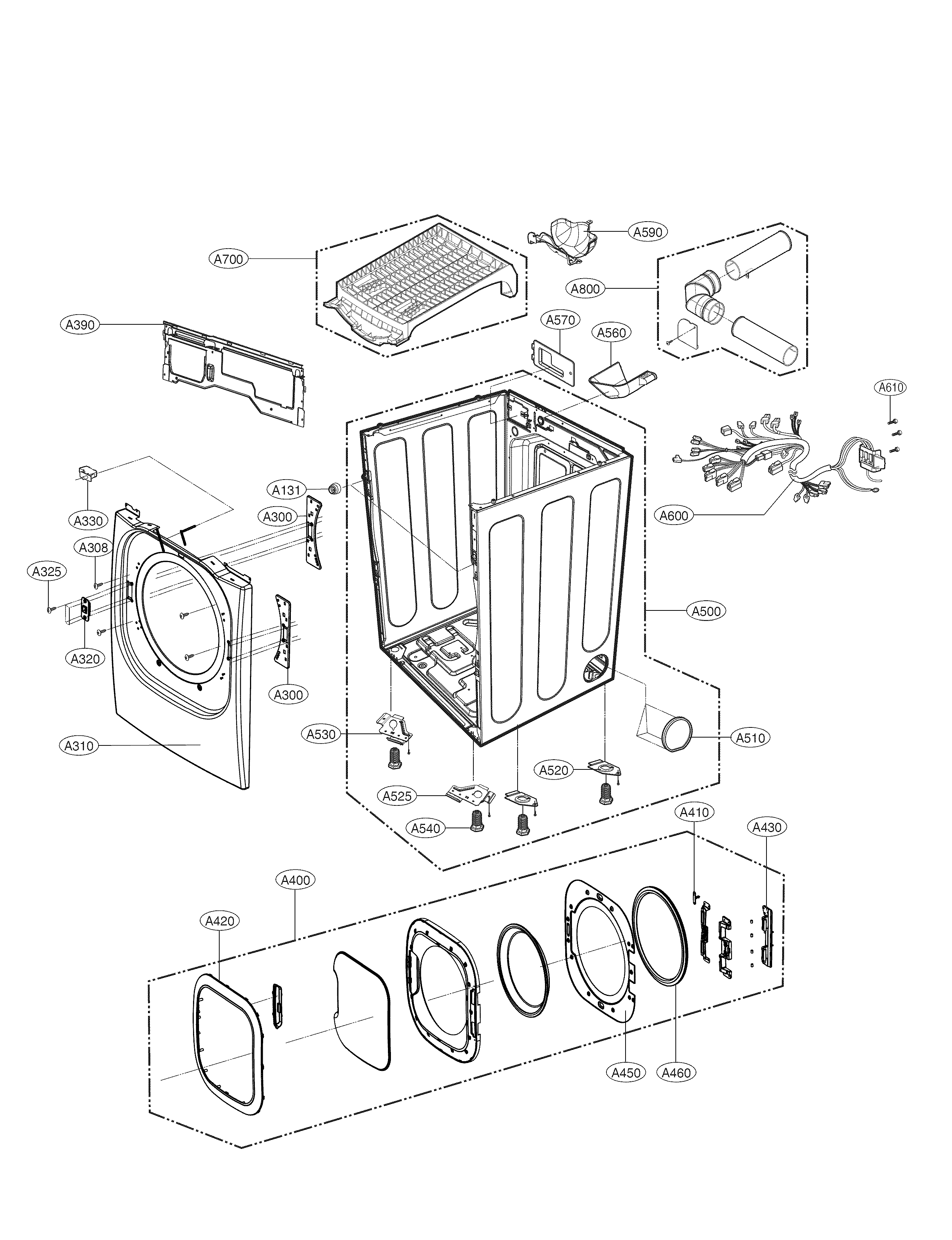 Cabinet and door parts