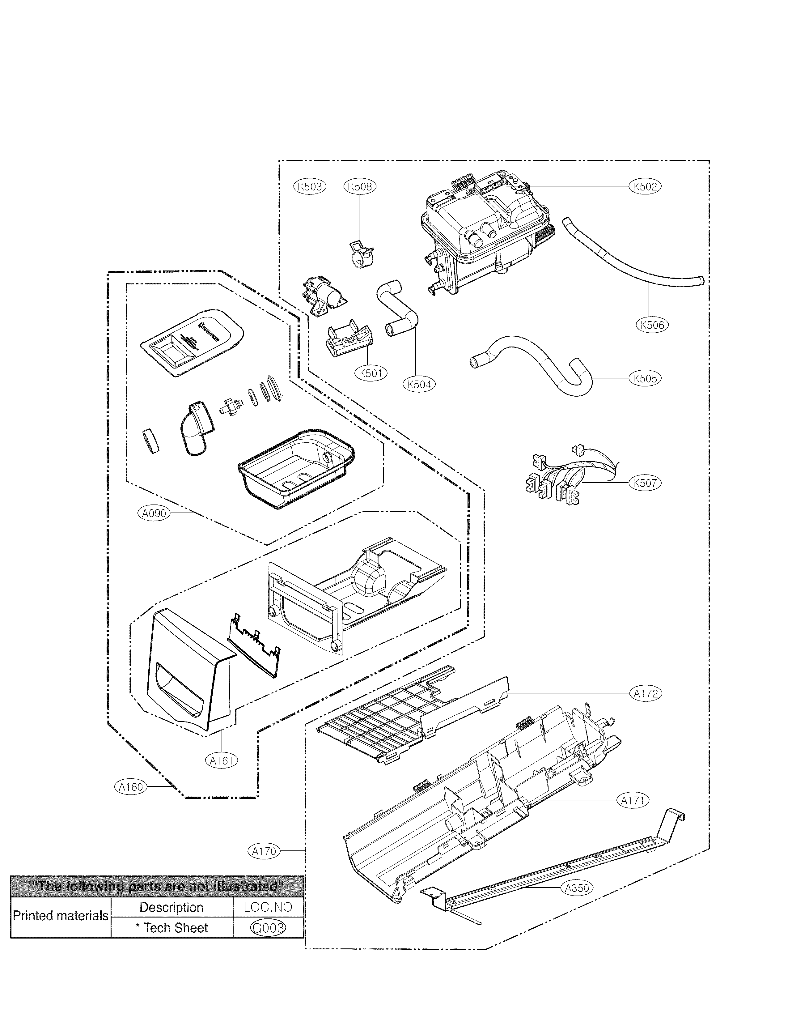 Panel drawer parts