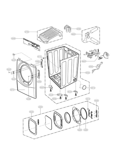 Cabinet and door parts