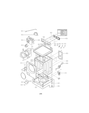 Cabinet and control panel parts