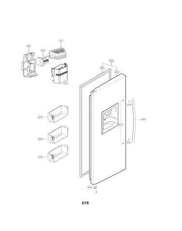 Freezer door parts