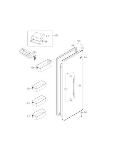 Refrigerator door parts