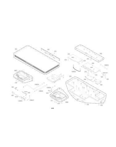 Cabinet and main frame parts