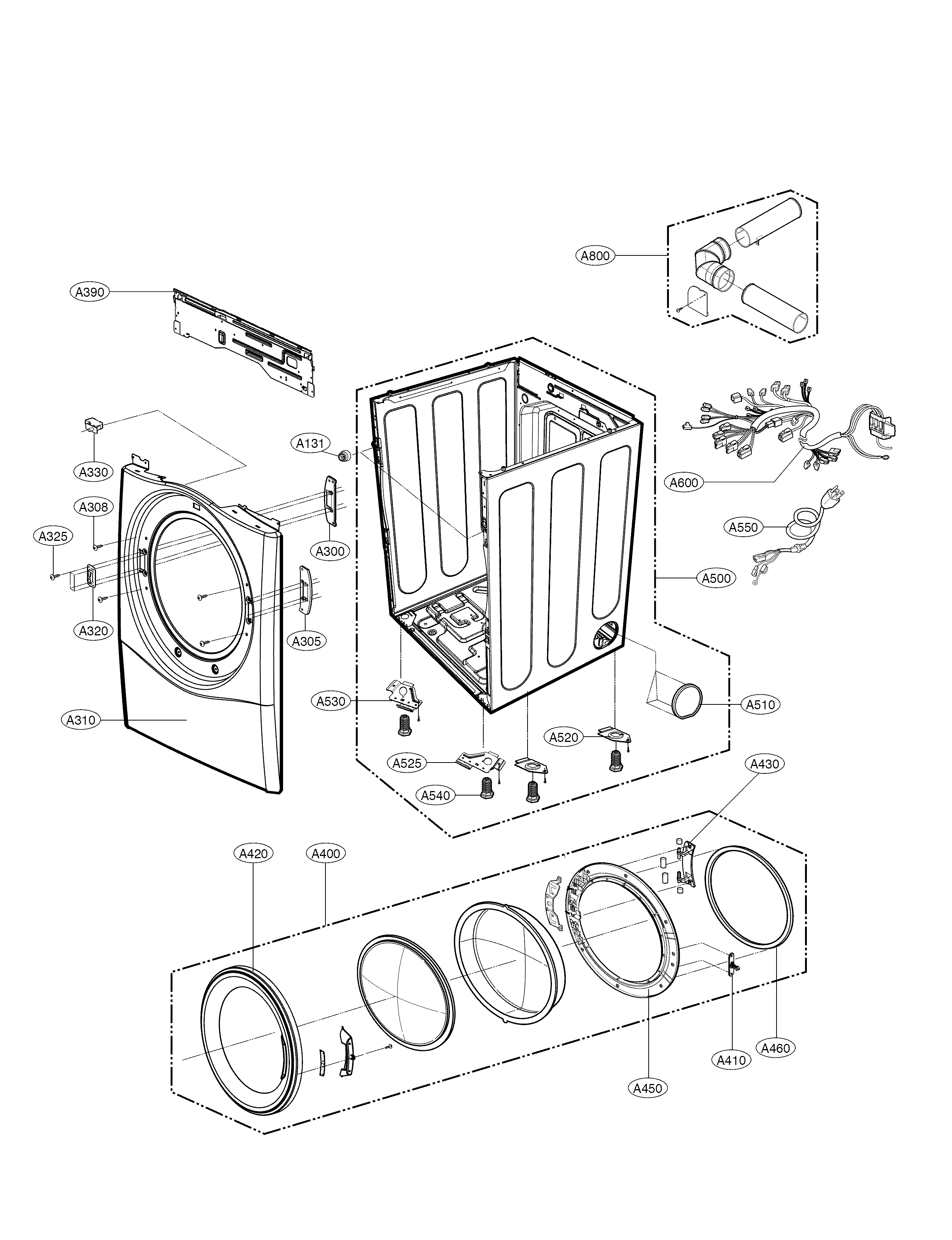 Cabinet and door parts