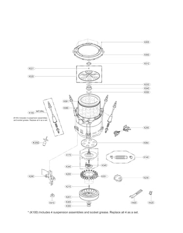Tub assembly part