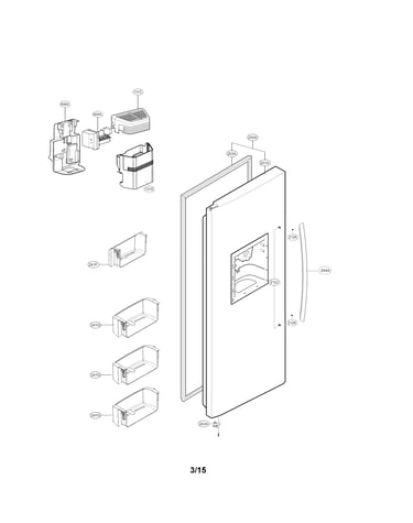 Freezer door parts