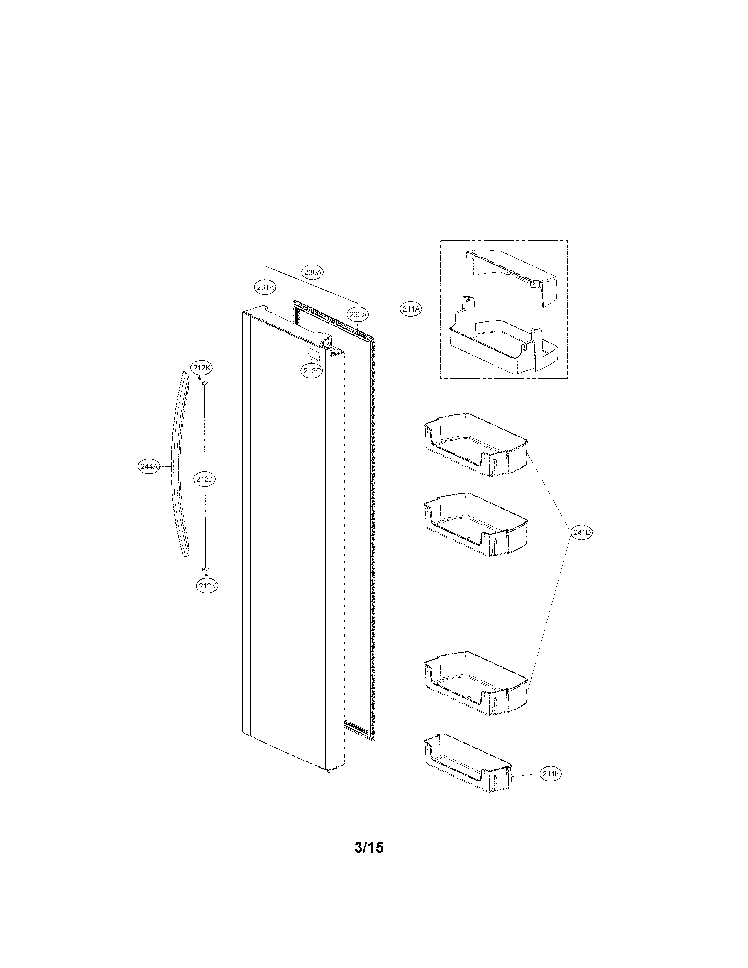REFRIGERATOR DOOR PARTS