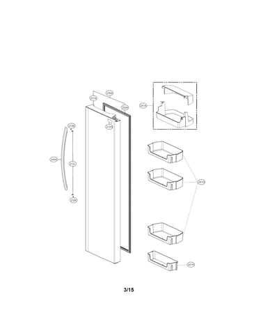 Refrigerator door parts