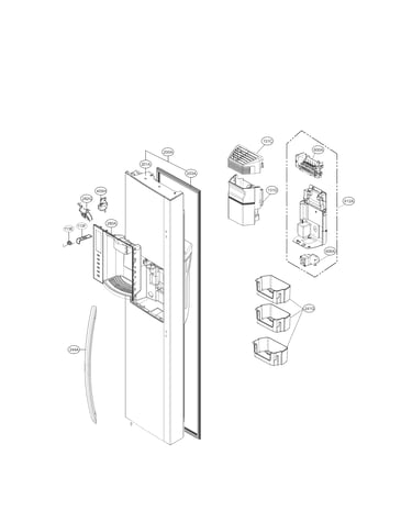 Freezer door parts