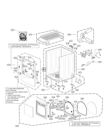 Cabinet and door parts