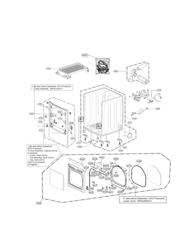 Cabinet and door parts