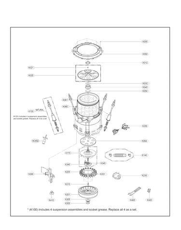 Tub assembly parts