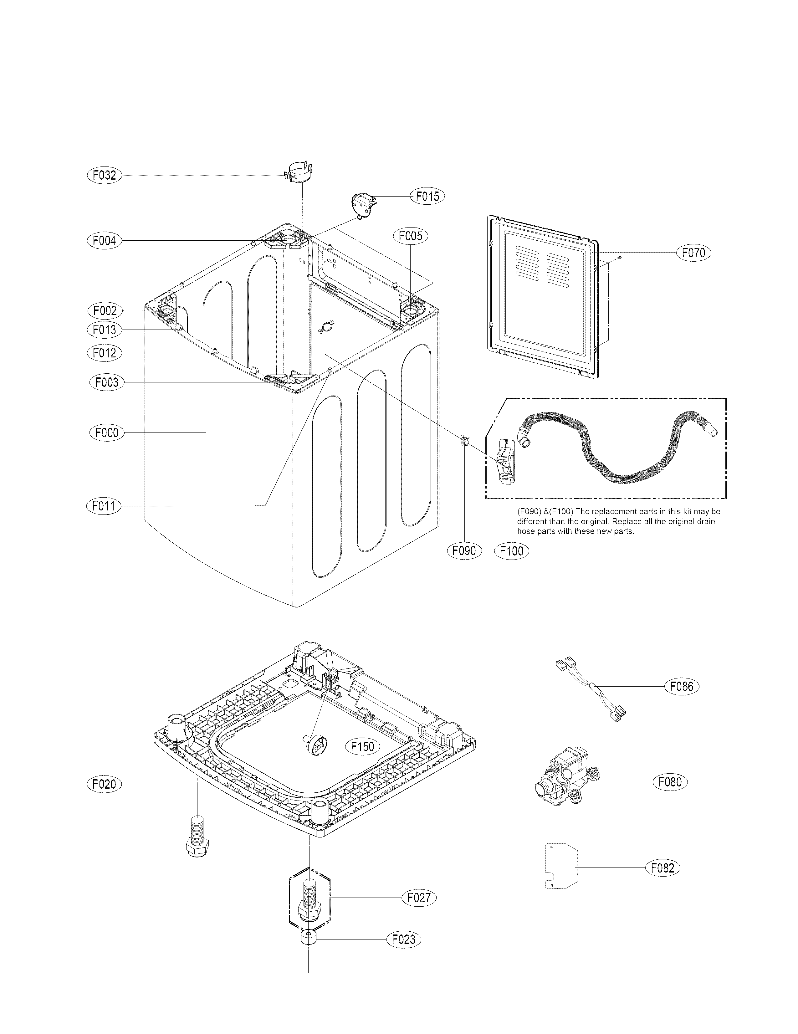 Out case parts
