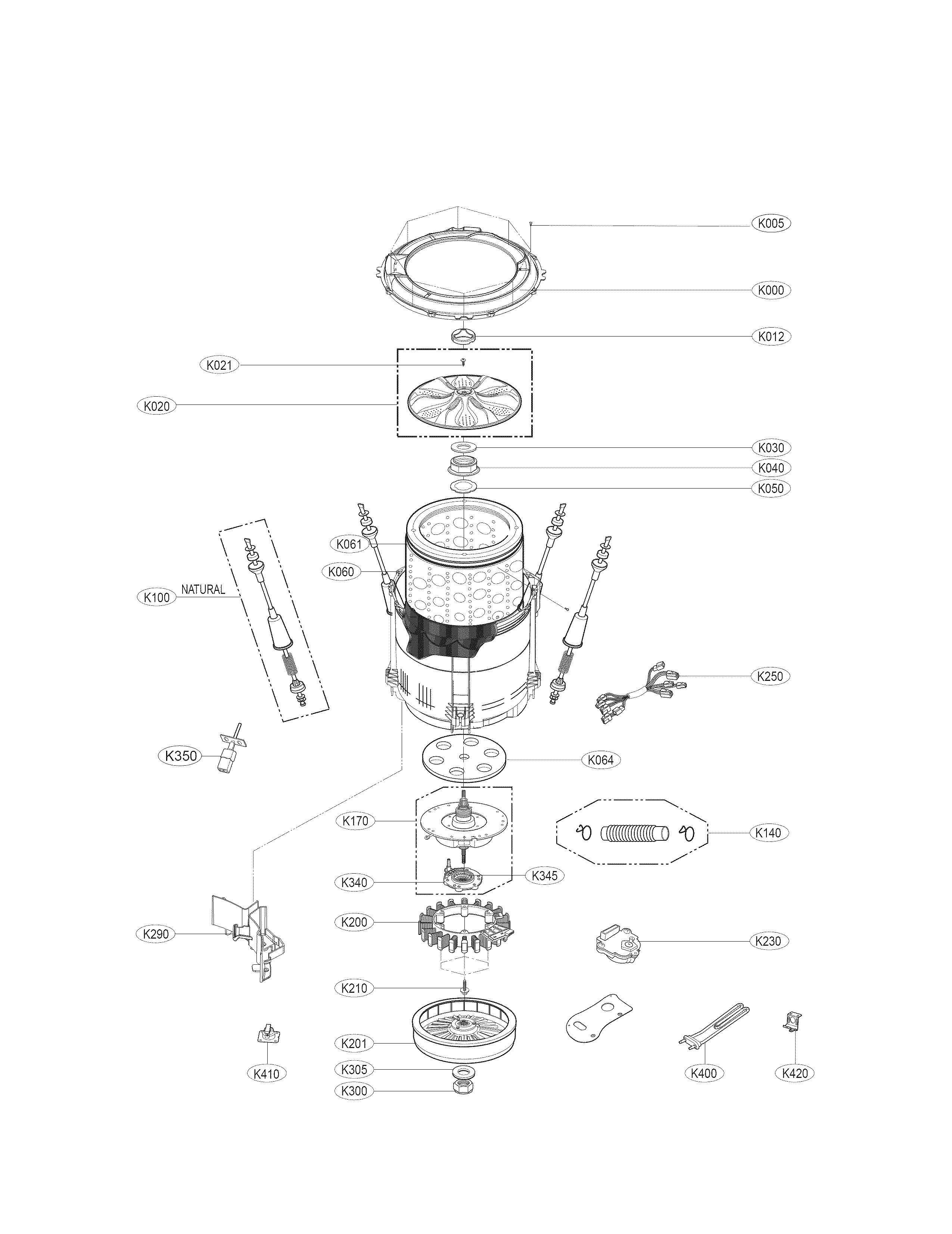 Tub assembly parts