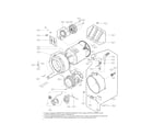 Kenmore 79641282311 drum and tub parts diagram