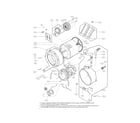 Kenmore 79641379211 drum and tub parts diagram
