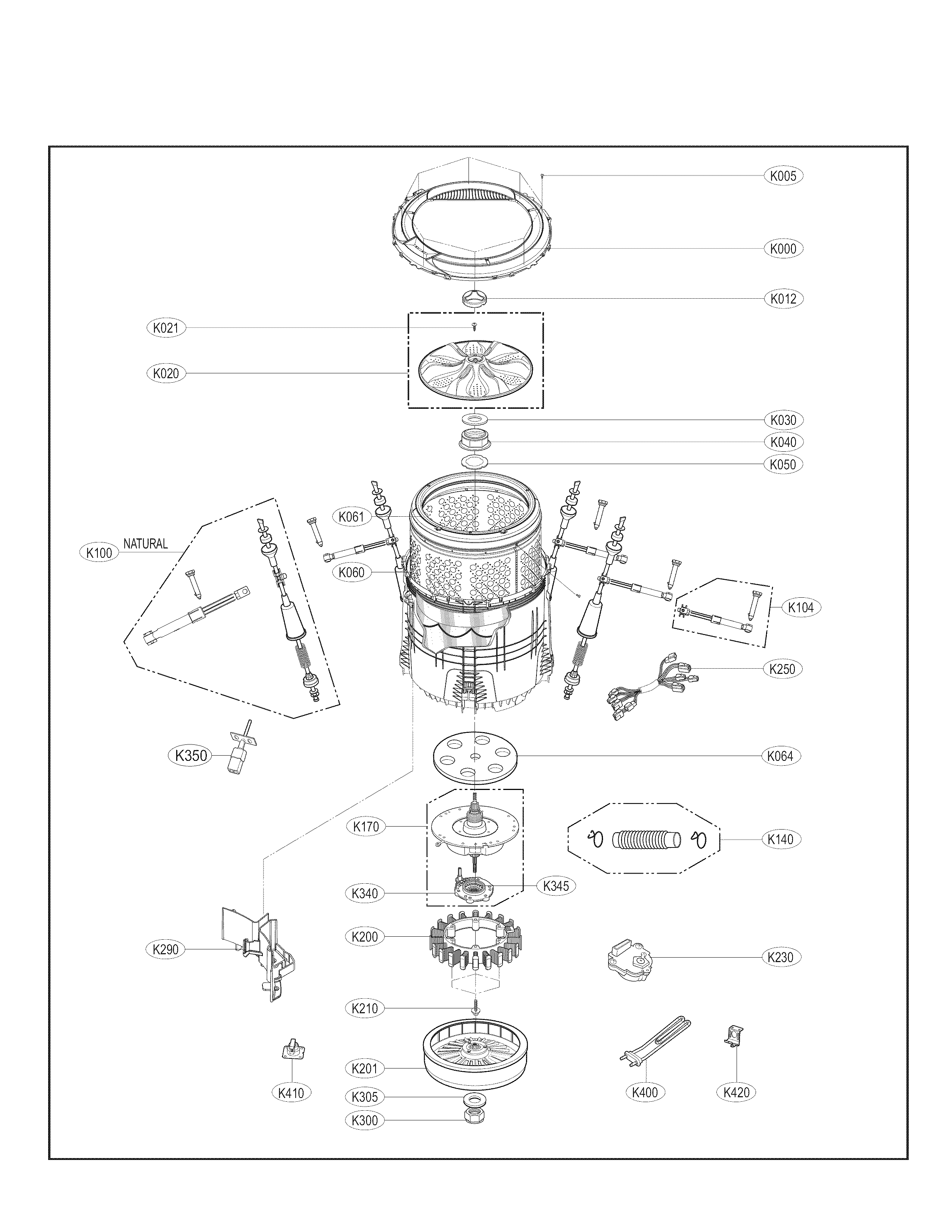 TUB ASSEMBLY PARTS