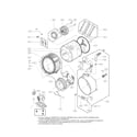 Kenmore 79641162410 drum and tub parts diagram