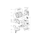 Kenmore 79681582410 drum and tub parts diagram