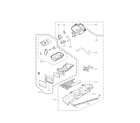 Kenmore 79681583410 panel drawer parts diagram