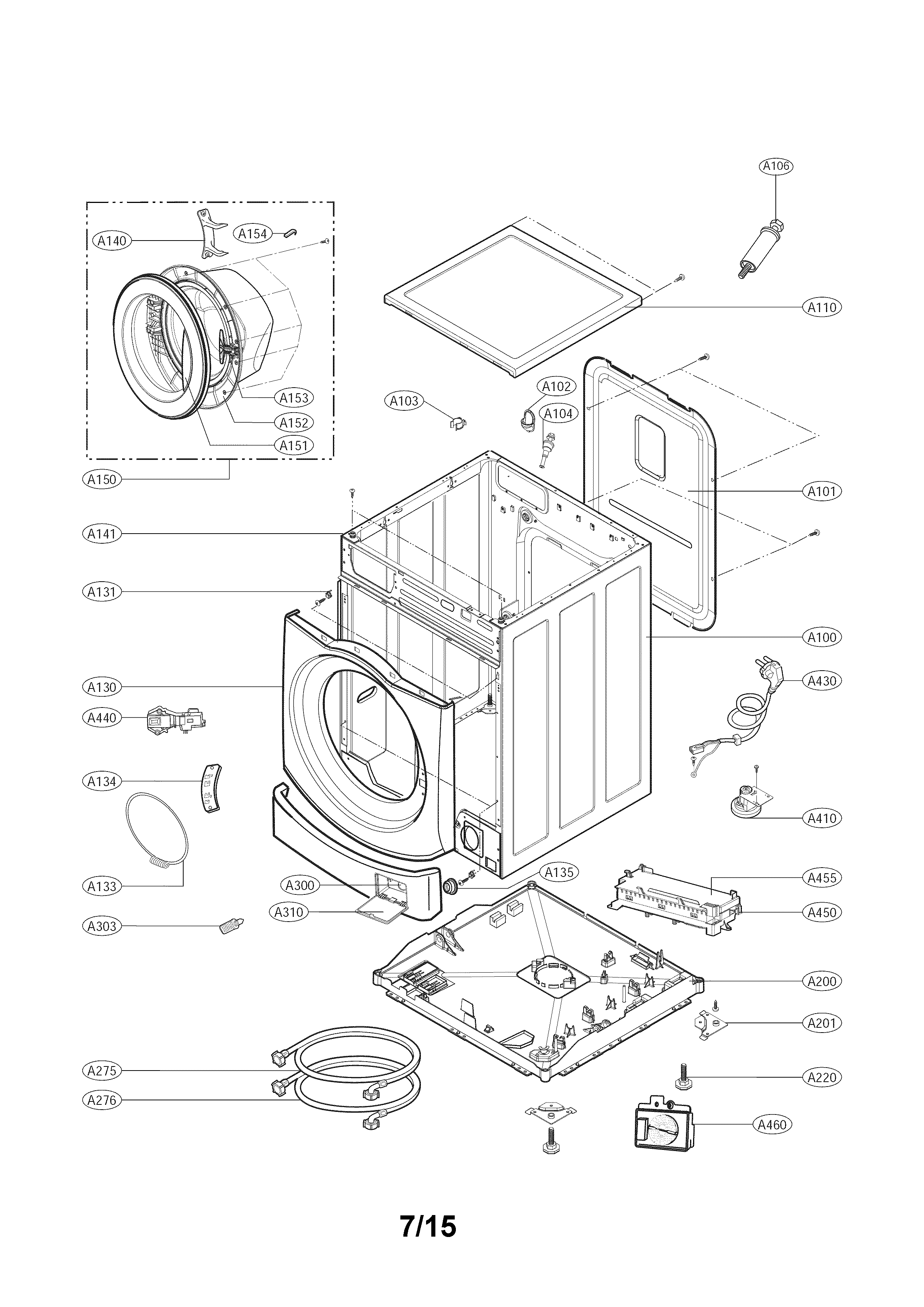Cabinet assembly parts