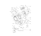 LG WM3477HW drum and tub parts diagram