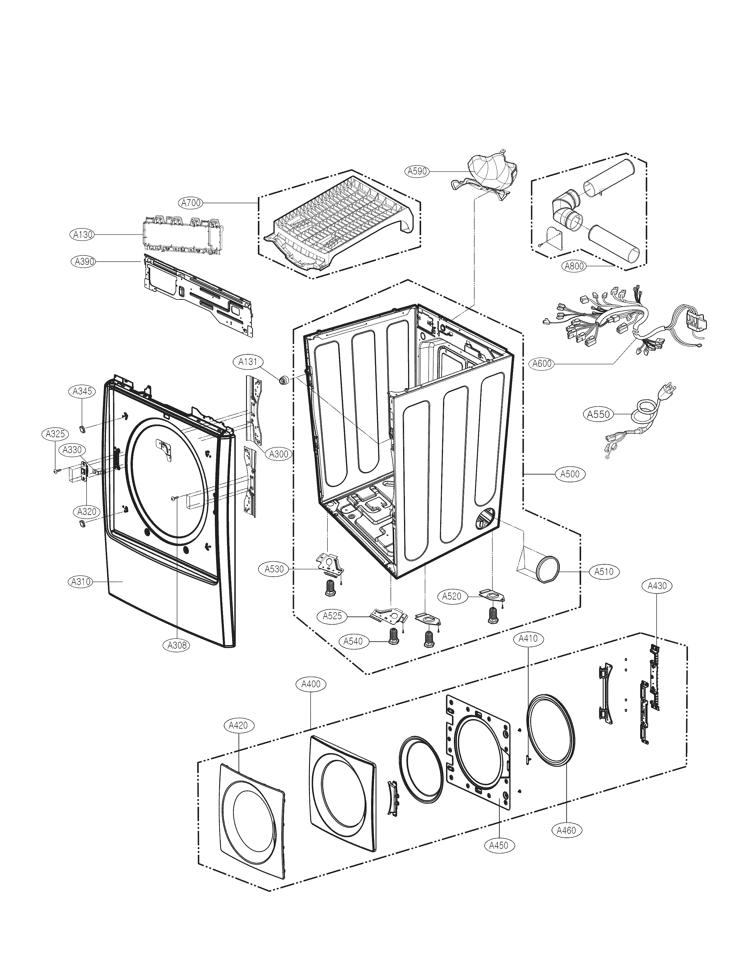 Cabinet and door parts