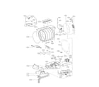 LG DLEX7700WE drum assembly parts diagram