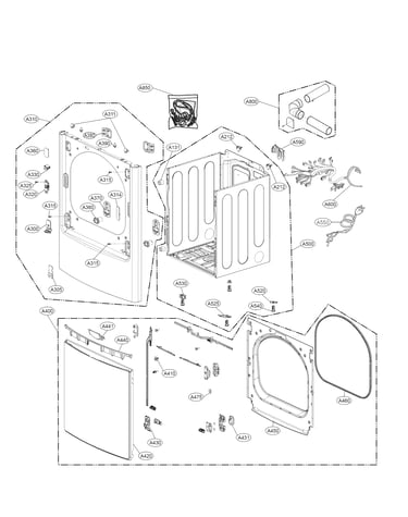Cabinet and door parts
