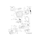 LG DLGX7701VE drum and motor parts diagram