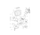 LG DLE1501W drum and motor parts diagram