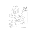 LG DLG1502W drum and motor parts diagram