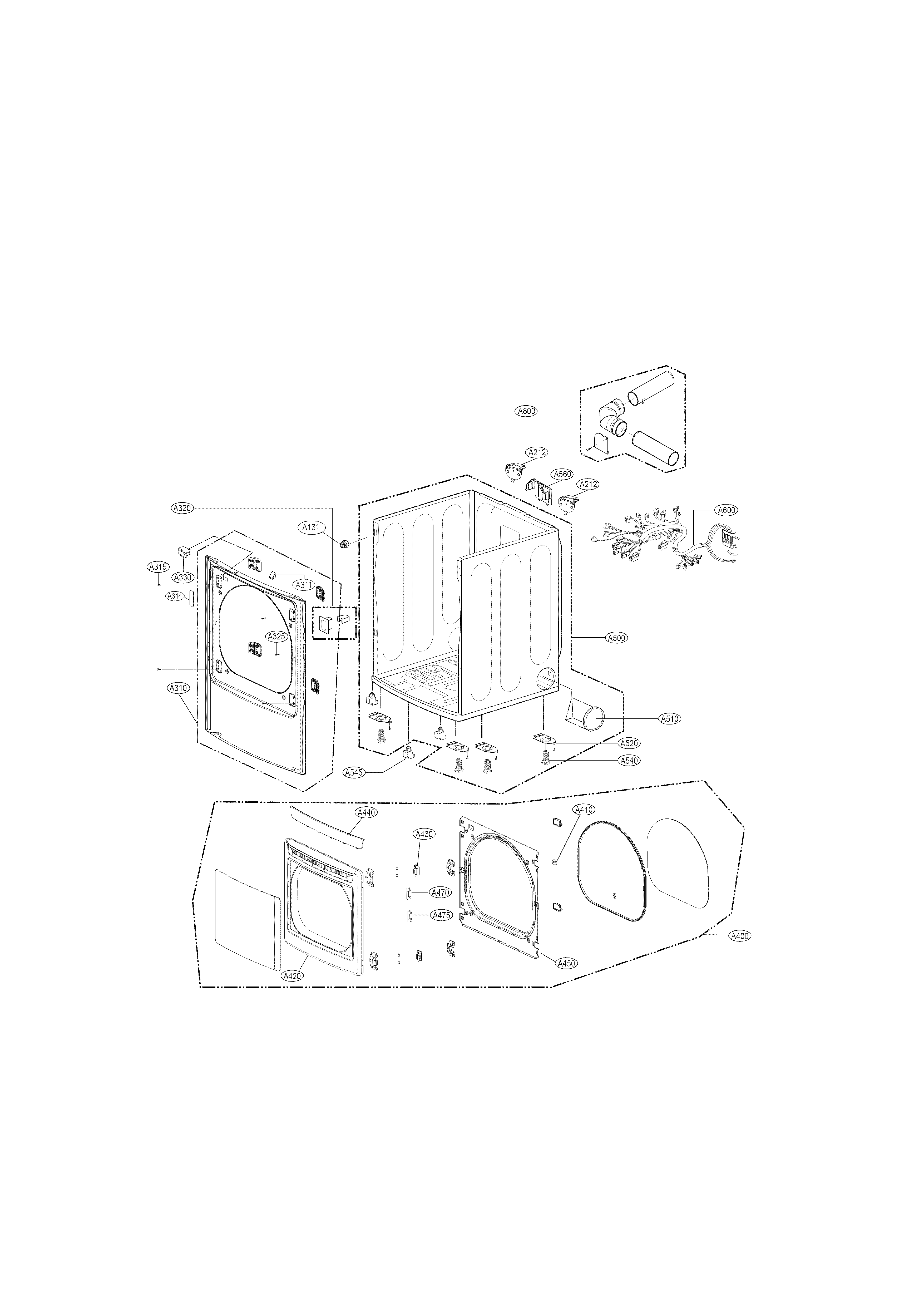 Cabinet and door parts