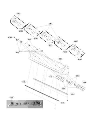 Cooktop control parts