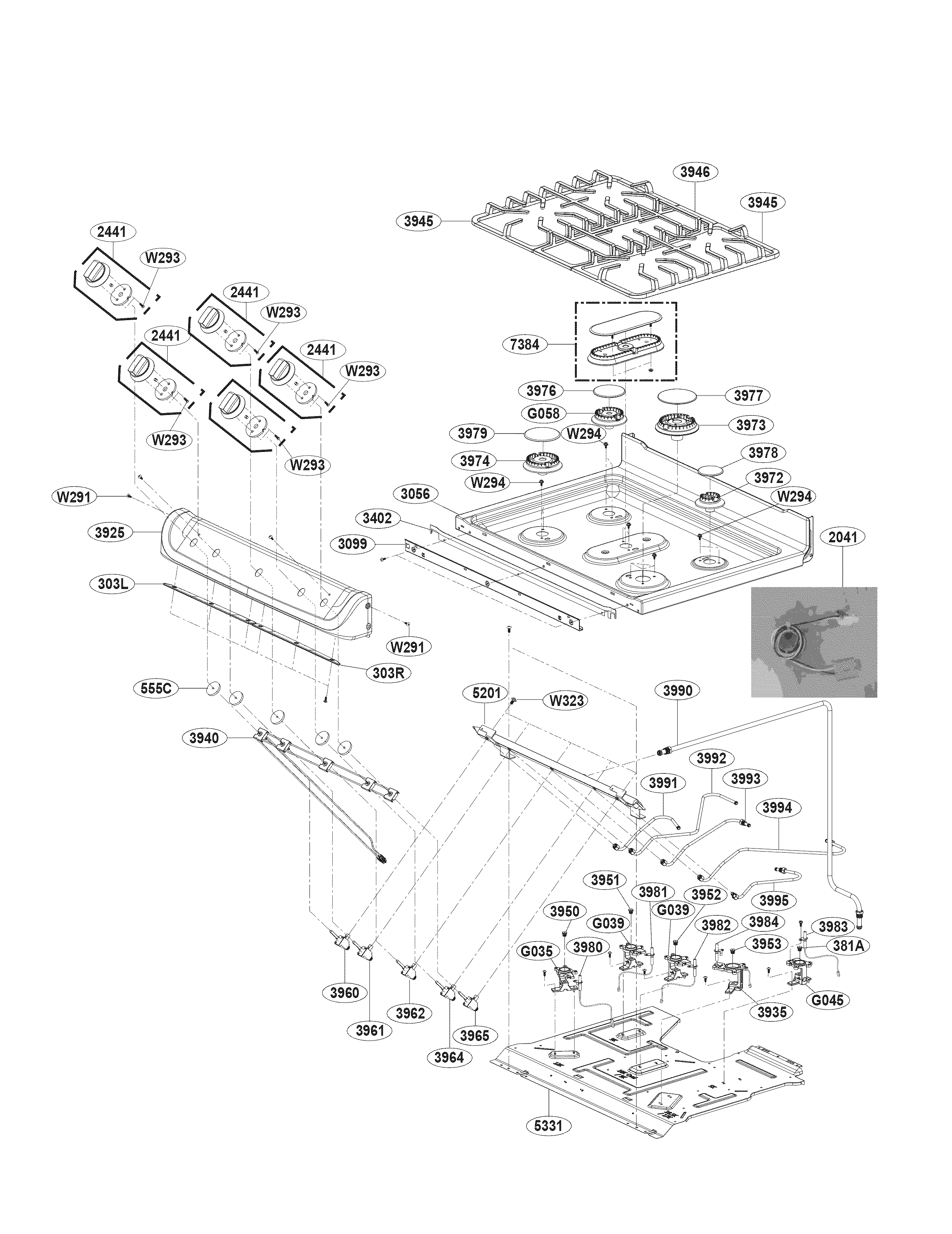 COOKTOP PARTS