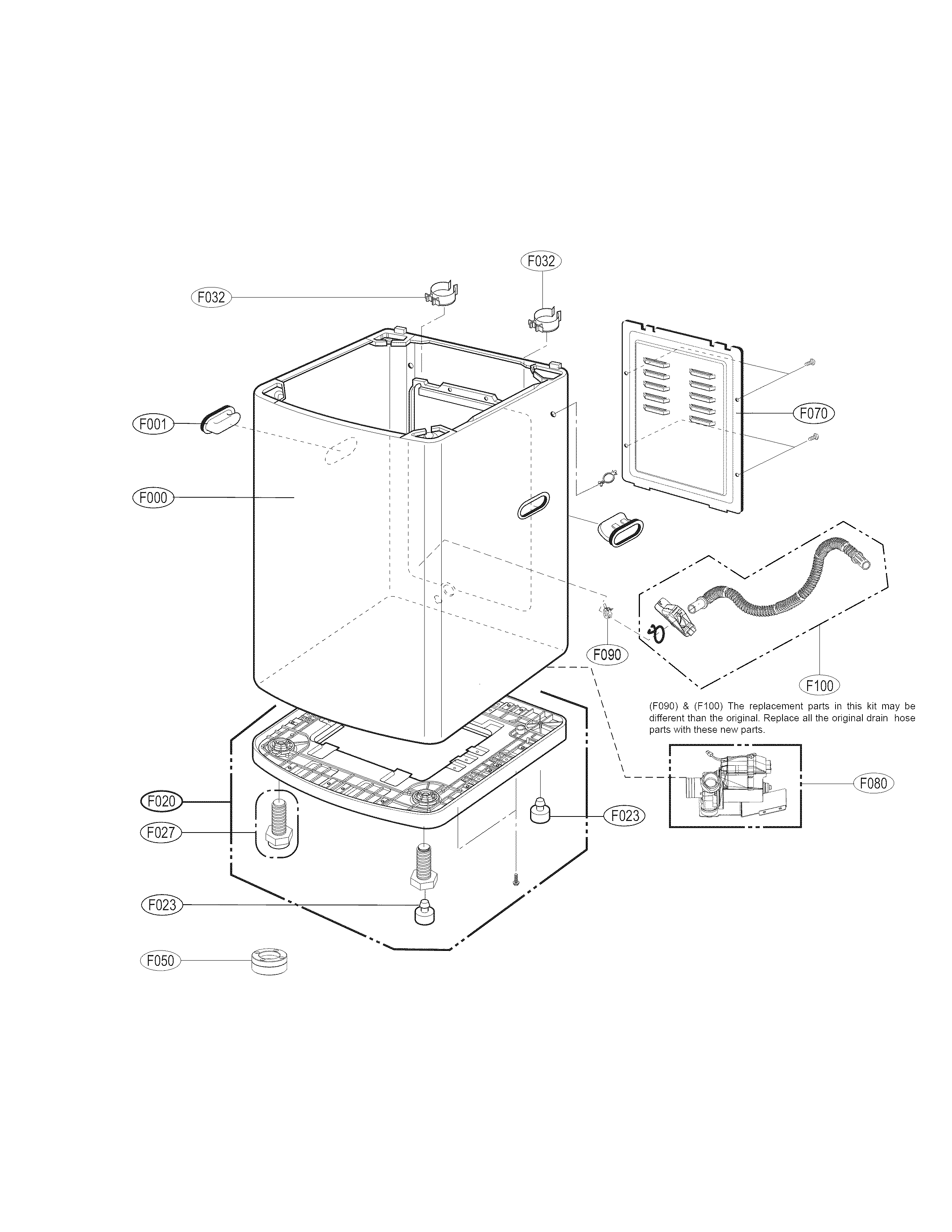 Outer case parts