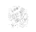 LG WM2016CW/00 drum and tub parts diagram