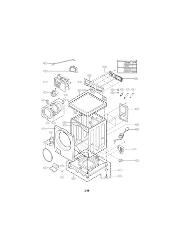 Cabinet and control parts