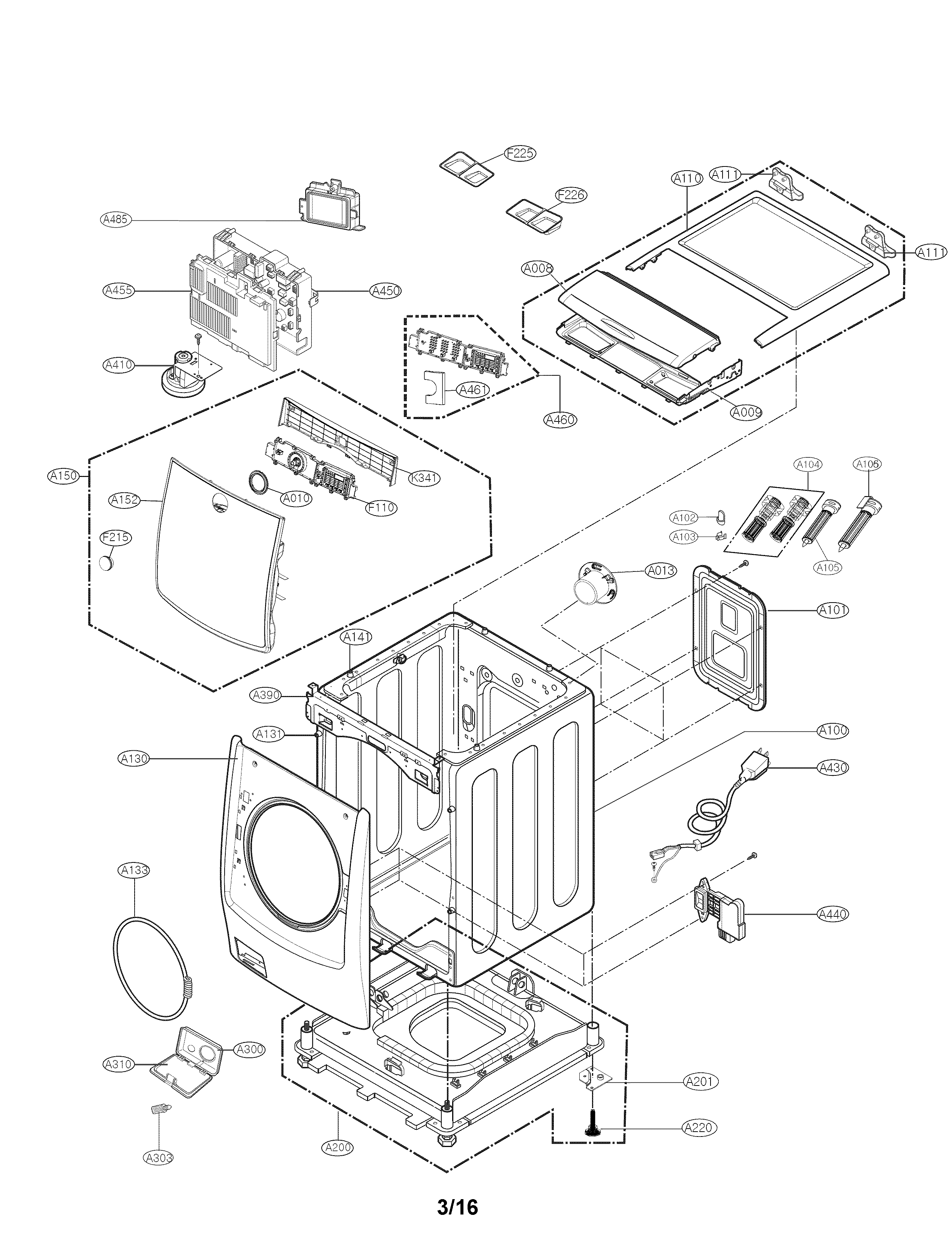 CABINET AND CONTROL PARTS