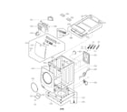 LG WM5000HWA cabinet and control parts diagram