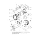 LG WM5000HWA drum and tub parts diagram