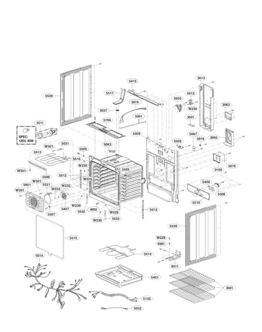 Upper cavity parts