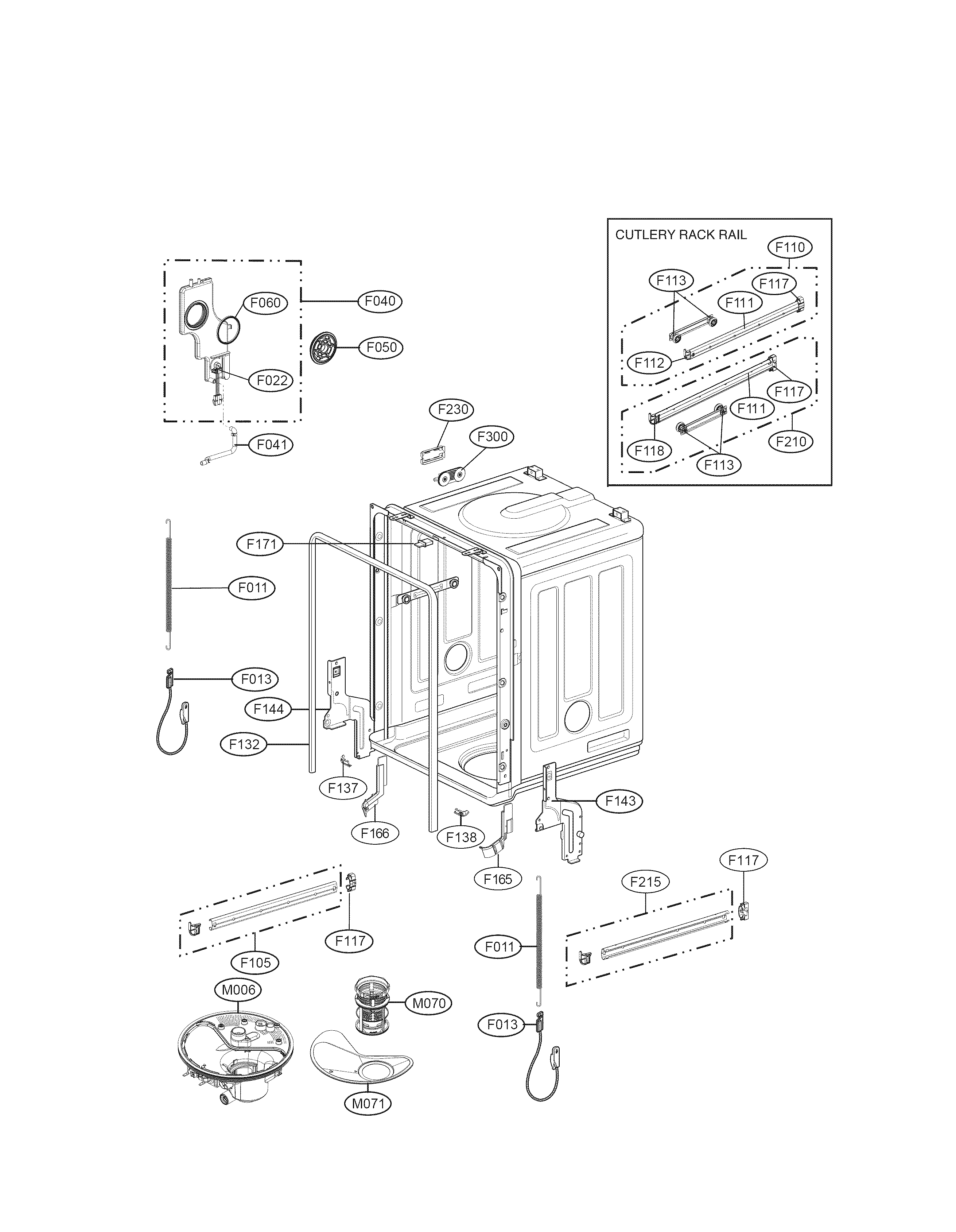 TUB ASSEMBLY PARTS