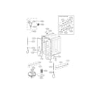 LG LDT9965BD/00 tub assembly parts diagram