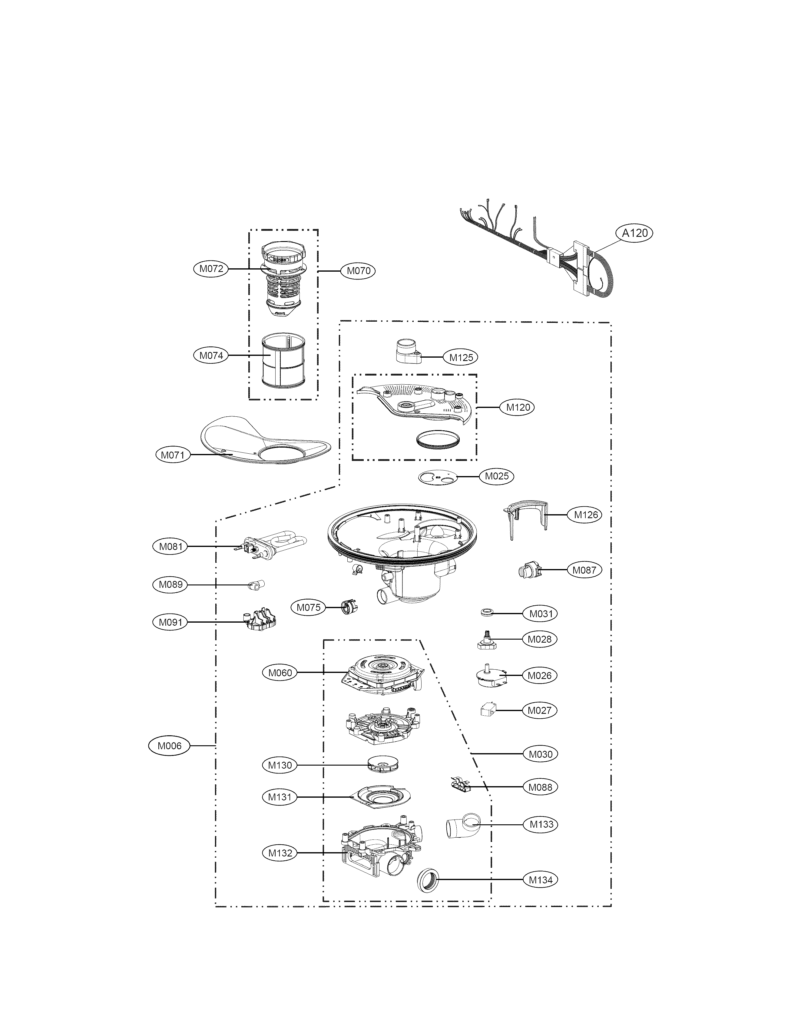 Sump assembly parts